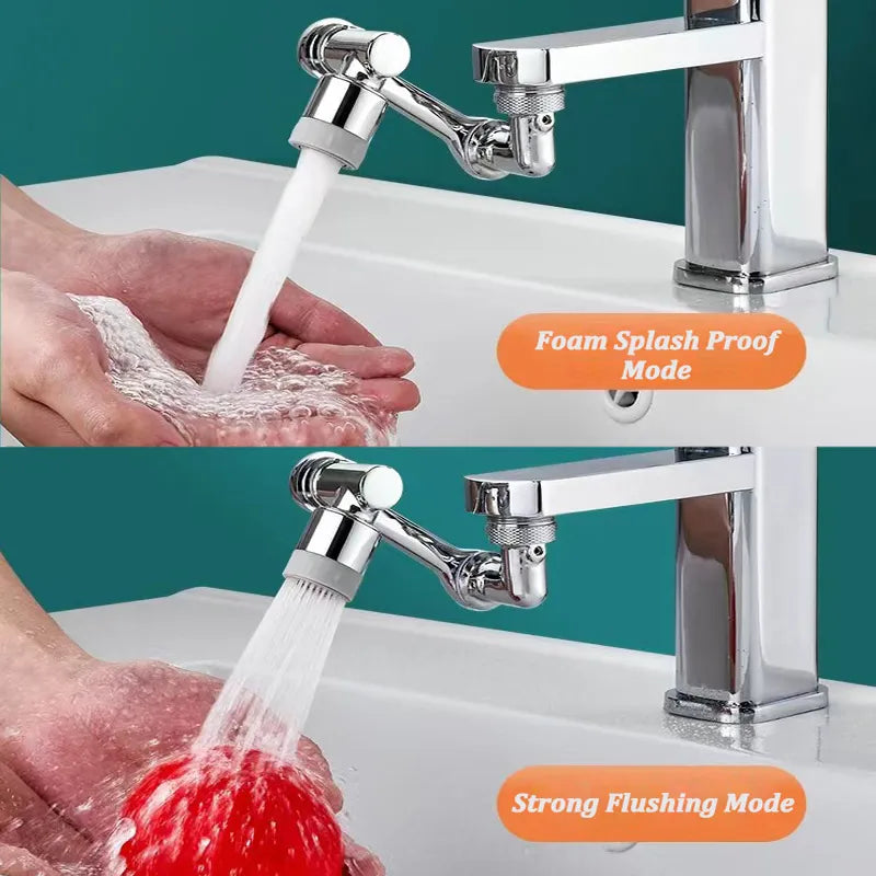 1080°Rotatable Faucet Aerator Bathroom Washbasin Tap Splash Filter Kitchen Faucet Extend Faucet Water Saving Bubbler Nozzle